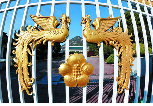 청와대 정문 대통령의 상징 봉황무늬