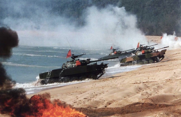 중국군은 최근 대만 무력침공을 상정한 대규모 상륙훈련을 실시한 바 있다.