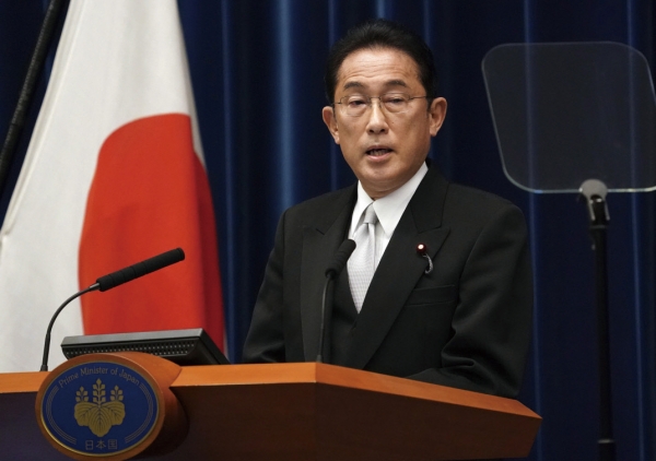 일본의 새 총리로 선출된 기시다 후미오.