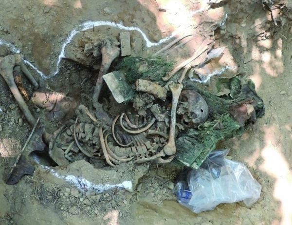 비무장지대 화살머리고지 일대에서 처음으로 발굴된 유엔군 전사자 유해 / 국방부