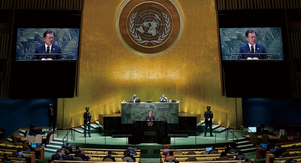 2021년 9월 21일(뉴욕현지시간) 문재인 대통령은 유엔 총회 기조연설에서 종전선언을 재차 촉구했다.