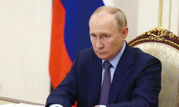 푸틴 러시아 대통령은 9월 21일 텔레비전 연설을 통해 예비군 30만 부분 동원령을 언급했다. /AP연합
