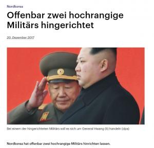 북한 황병서 끝내 처형?